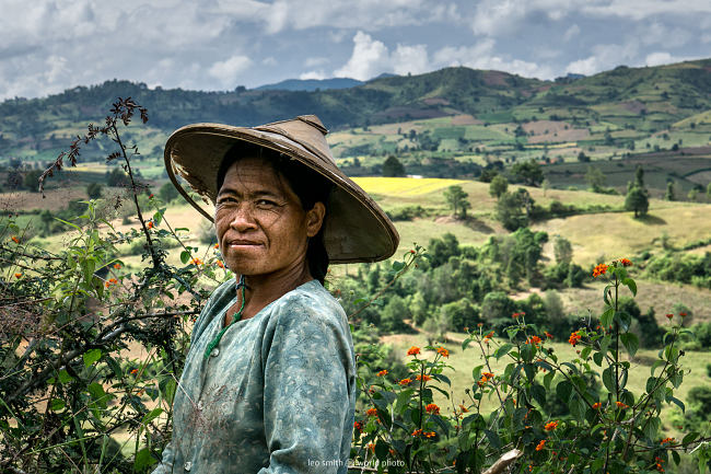 Leo Smith PhotoVideo | World Photo: A Farmer Works her fields, Shan state, Myanmar (Burma)