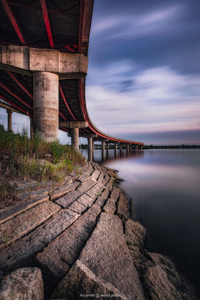 Leo Smith World Photo: Maine Photos and Prints - Casco Bay Bridge, Portland, Maine