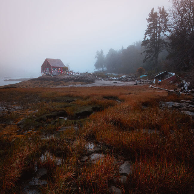 A lobster shack in Harpswell, Maine